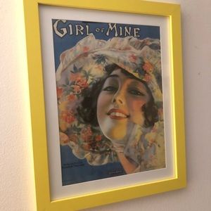 Vintage, rare framed and matted Sheet Music.